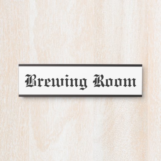 Brausaal Türschild (Vorderseite )