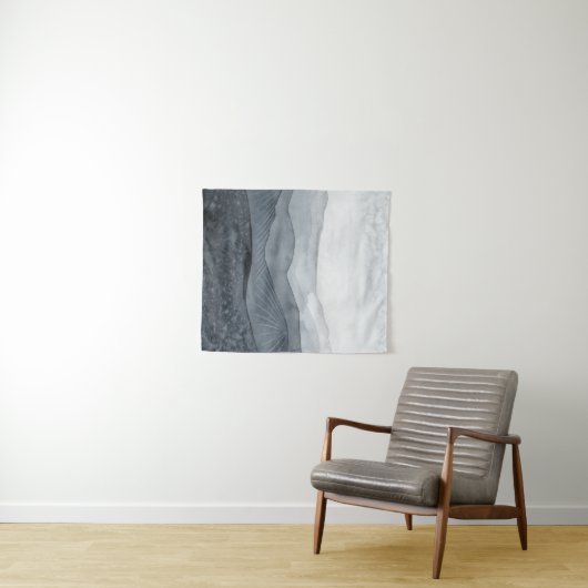 Brausendes graues Tal Wandteppich (Beispiel (Horizontal))