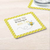 Braut 2 BEE Niedlich Gelbe Hochzeit oder Brautpart Rechteckiger Pappuntersetzer (angewinkelt)