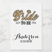 Braut als Getränke-Etikett- Weinetikett (Einzelnes Label)