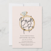 Braut als modernes Brautparty Einladung (Vorderseite)
