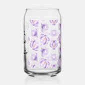 Braut als violette Blumen Dosenglas (Rückseite)