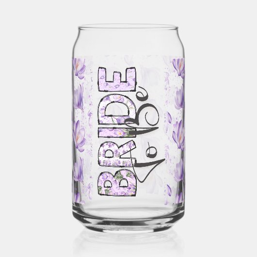 Braut als violette Blumen Dosenglas (Links)