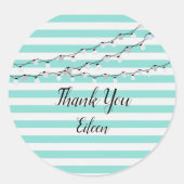 Braut Aquamarin Blue Bridal Brunch Dusche Twinkle  Runder Aufkleber (Vorderseite)