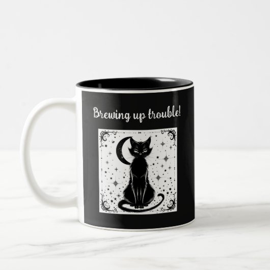 Braut Ärger Schwarze Katze Halloween Kaffeetasse (Links)