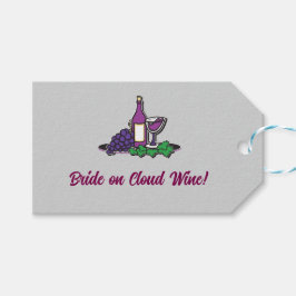 Braut auf Cloud Wine! Geschenkanhänger