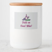 Braut auf Cloud Wine! Lebensmitteletikett (Vorderseite)