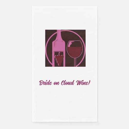 Braut auf Cloud Wine! Serviette (Vorderseite)