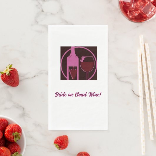 Braut auf Cloud Wine! Serviette (Beispiel)