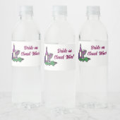 Braut auf Cloud Wine! Wasserflaschenetikett (Flaschen)