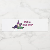 Braut auf Cloud Wine! Wasserflaschenetikett (Einzelnes Label)