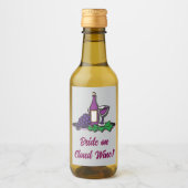 Braut auf Cloud Wine! Weinetikett (Vorderseite)