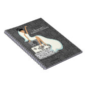 Braut auf Hochzeitstorte Notizblock (Rechte Seite)