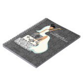 Braut auf Hochzeitstorte Notizblock (Linke Seite)