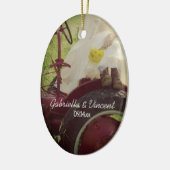 Braut auf Red Tractor Country Farm Wedding Keramikornament (Links)