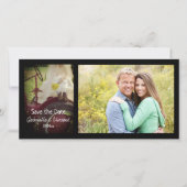 Braut auf Red Tractor Country Hochzeit Save the Da Date (Vorderseite)