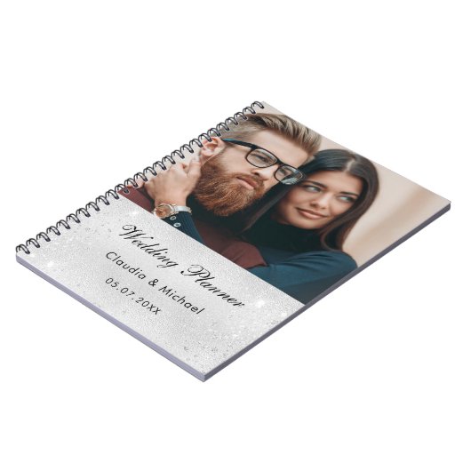 Braut auf Silbermedaille mit Foto Notizblock (Linke Seite)