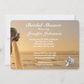Braut auf Sunset Beach Bridal Dusche Einladung (Vorderseite)