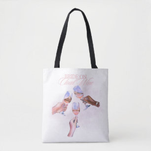Braut auf Wolke Wein Lustiges Brautparty-Design Tasche