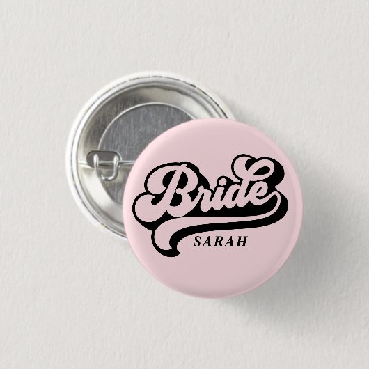 Braut Baby Benutzerdefinierte Namensschild-Schaltf Button (Vorne & Hinten)