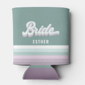 Braut Bachelorette Hochzeit funky Retro 80's Paste Dosenkühler (Rückseite)