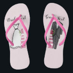 Braut Badesandalen<br><div class="desc">Bride & Groom Flip-Flops Niedliche Flip-Flops mit Bride und Groom.</div>