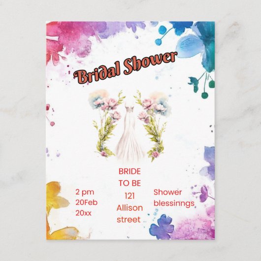 Braut Begleitkarte (Vorderseite)