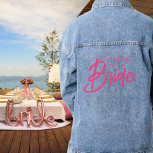 Braut benutzerdefinierter Text Jeansjacke