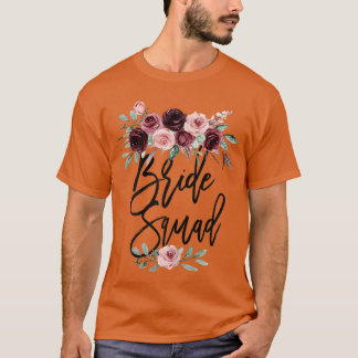Braut Beste Freundin Squad Blumen Hochzeitsshower  T-Shirt