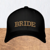 Braut bestickte Baseballkappe gold / schwarz