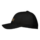 Braut bestickte Baseballkappe gold / schwarz (Links)