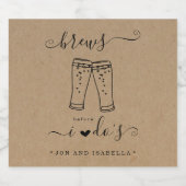 Braut, bevor ich die Dusche des Paares tue Bierflaschenetikett (Einzelnes Label)