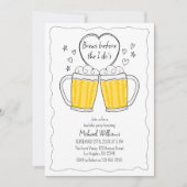 Braut bevor ich's Hand gezogene Bachelor Party tue Einladung (Vorderseite)