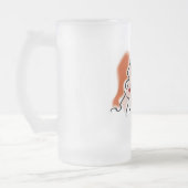 Braut-Bier-Tasse Mattglas Bierglas (Links)