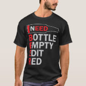 Braut Bierflasche leer T-Shirt (Vorderseite)