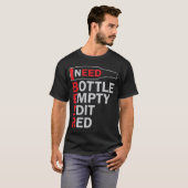 Braut Bierflasche leer T-Shirt (Vorne ganz)