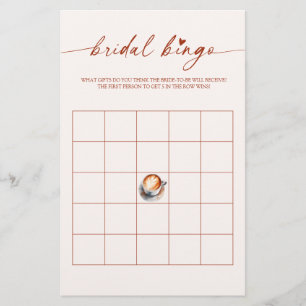 Braut-Bingo-Kaffee-Brautparty-Spielkarte