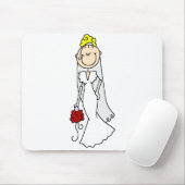 Braut Blond Strichmännchen-Mauspad Mousepad (Mit Mouse)