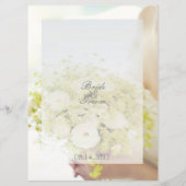 Braut Blume Bouquet bearbeitbares Hochzeitsmenü Menükarte (Rückseite)