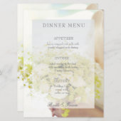 Braut Blume Bouquet bearbeitbares Hochzeitsmenü Menükarte (Vorne/Hinten)