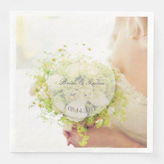 Braut-Blume Serviette (Vorderseite)