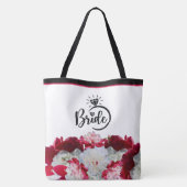 Braut Blumen Pfingstrosen Multi-Print-Tragetasche Tasche (Rückseite)