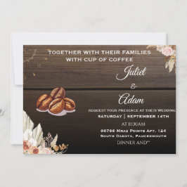 Braut boho rustikale moderne elegante Coffee Weddi Einladung