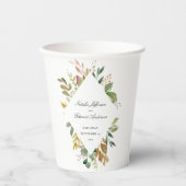 Braut-, Braun- und Goldfolienhochzeit Pappbecher (Vorderseite)