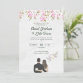 Braut/Bräutigam Einladung (Stehend Vorderseite)