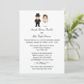 Braut & Bräutigam - Einladung zur Dusche (Stehend Vorderseite)