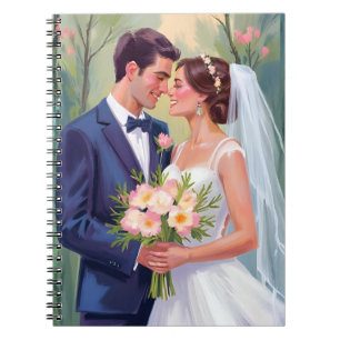 Braut & Bräutigam Frischvermählte Hochzeit Wasse Notizblock