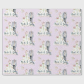 Braut & Bräutigam Hochzeitskleid Geschenkpapier (Flach)