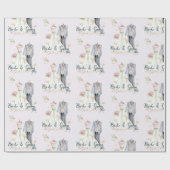 Braut & Bräutigam Hochzeitskleid Geschenkpapier (Flach)