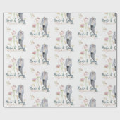 Braut & Bräutigam Hochzeitskleid Geschenkpapier (Flach)